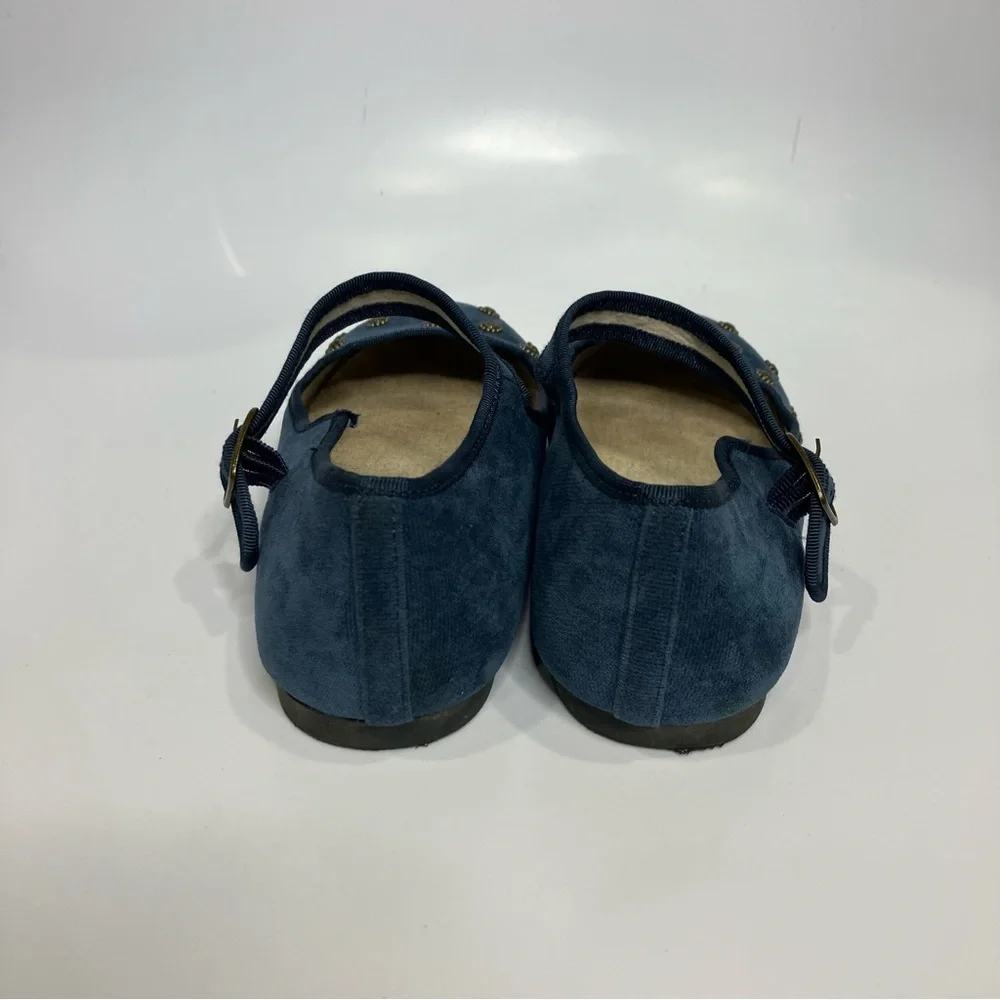 Joyfolie dark teal blue hazel mary Jane shoes flats gold accents girls size‎ 5 Y